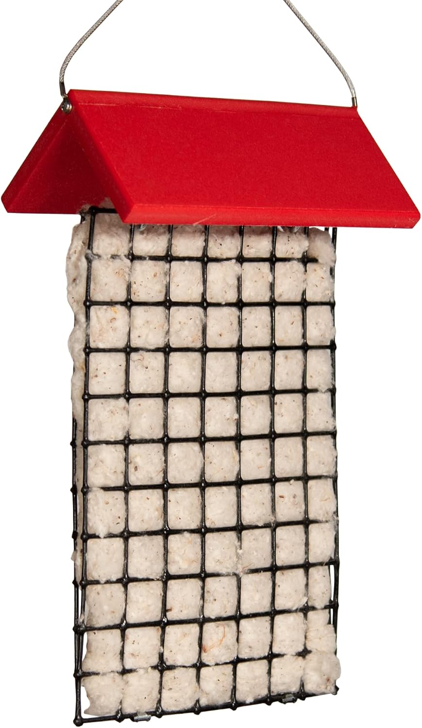 JCs Wildlife Deluxe Hummingbird Nester Builder with Roof - Bird Nesting Material Refillable Holder - Cotton Fibers