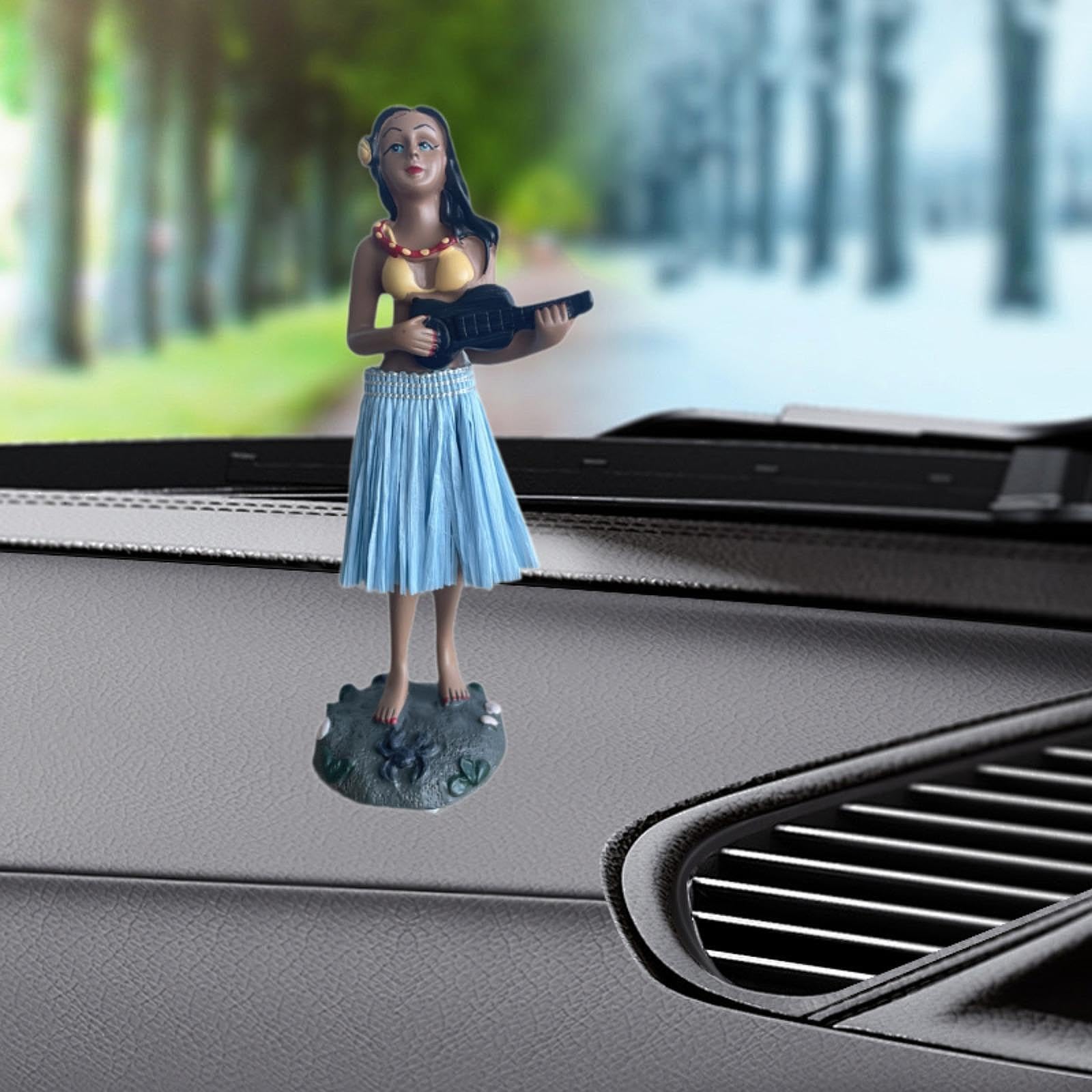 Baoblaze Poupée Hawaïenne Tableau De Bord - Danseuse Bobblehead Résine Pour Voiture Et Maison