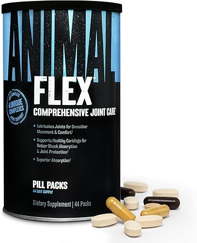 Miniatura 8 de Animal Flex Powder - Suplemento de apoyo articular para alivio del dolor, reparar y restaurar músculos con cúrcuma, glucosamina, condroitina, MSM