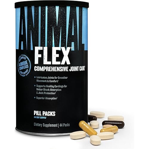 Animal Flex - Glucosamine Chondroitin Joint Supplement for Women and Men Discomfort with Turmeric, MSM, Boswellia for Cartilage, Joint Health, Muscles, Back, Knees, Shoulder, and Hip, 44 Packs
