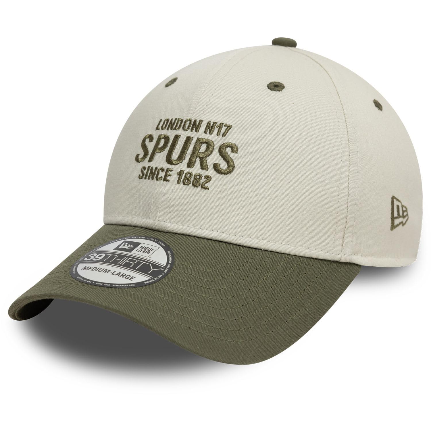 New Era Unisex Beige 39Thirty Stretch Cap - Tottenham Hotspur Stone - M/L
