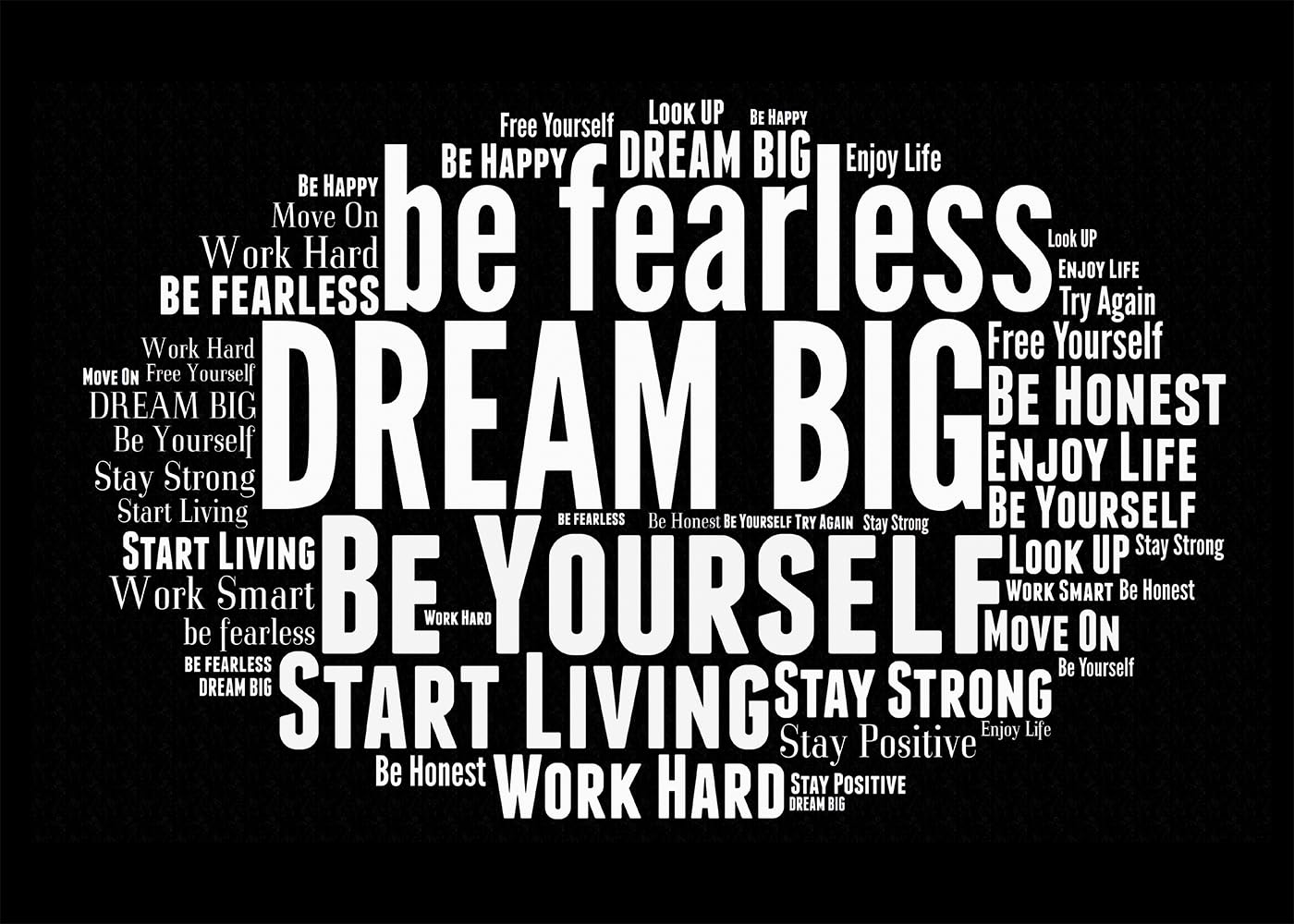DULUDA 10x8 FT Inspirational Backdrop Positive Words Sayings Success Be Yourself Dream Motivational Quotes Photography Background Recovery Banner