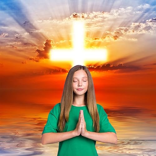 Miniatura 3 de Baocicco Fondo de vinilo de 10 x 10 pies con cruz cristiana, fondo de fotografía, luces divinas, luces santas, espíritu santo, creencia religiosa,