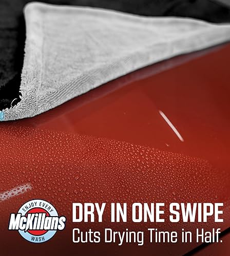Miniatura 3 de McKillans® Toalla de secado de coche extra grande de doble color XL, sin bordes, ultra suave y absorbente, 36 x 28 pulgadas, toalla de microfibra de