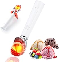 OTraki Heated Ice Cream Scoop Rechargeable, Electric Warming Scooper for Rock Hard Ice Cream, Heats to 158°F for Hard Icecream with LED Display, Waterproof Easy for Seniors