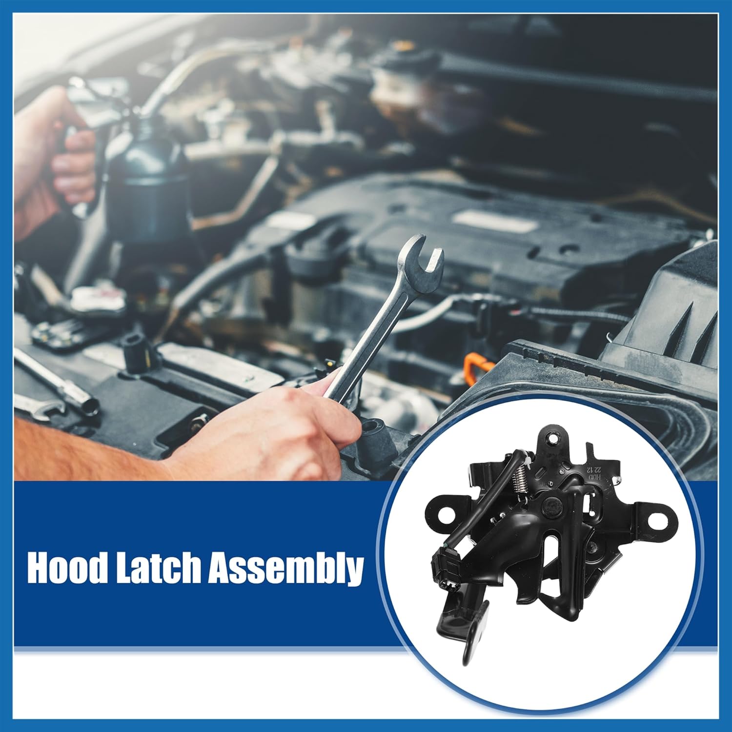 Car Hood Latch Lock Hood Latch Assembly Fit for Toyota RAV4 2019-2021 No.535100R060 - Pack of 1 Black Item Replacement