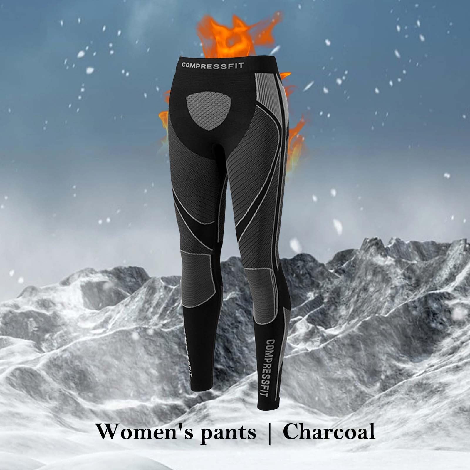 Generisch Thermo Leggings Damen Thermohose Thermoleggins Thermoleggings Fleece Underpants Thermal Baumwolle Winter Trousers Breathable Winterleggings Lang Comfortable