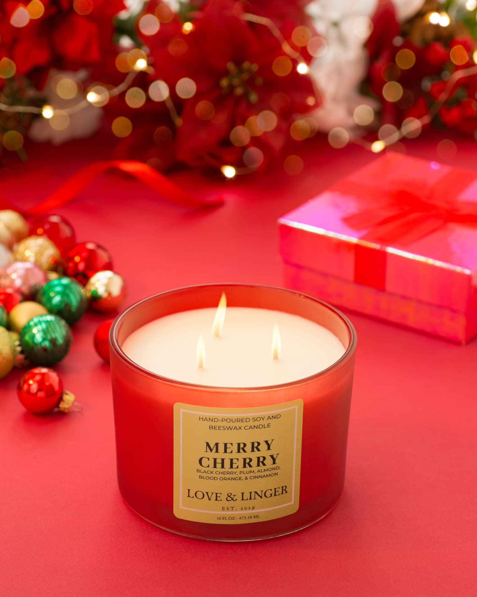 Black Cherry Candle | Holiday Scented Candles | Luxury Soy