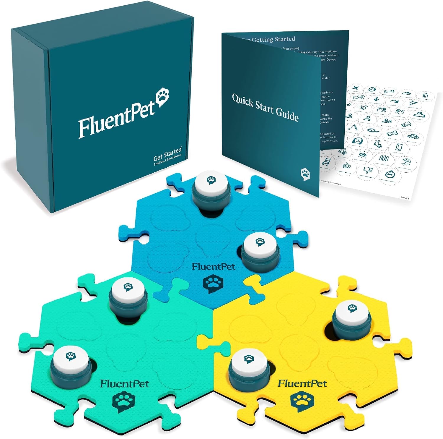 FluentPet Get Started Kit Pet Buttons (6-Piece Set)