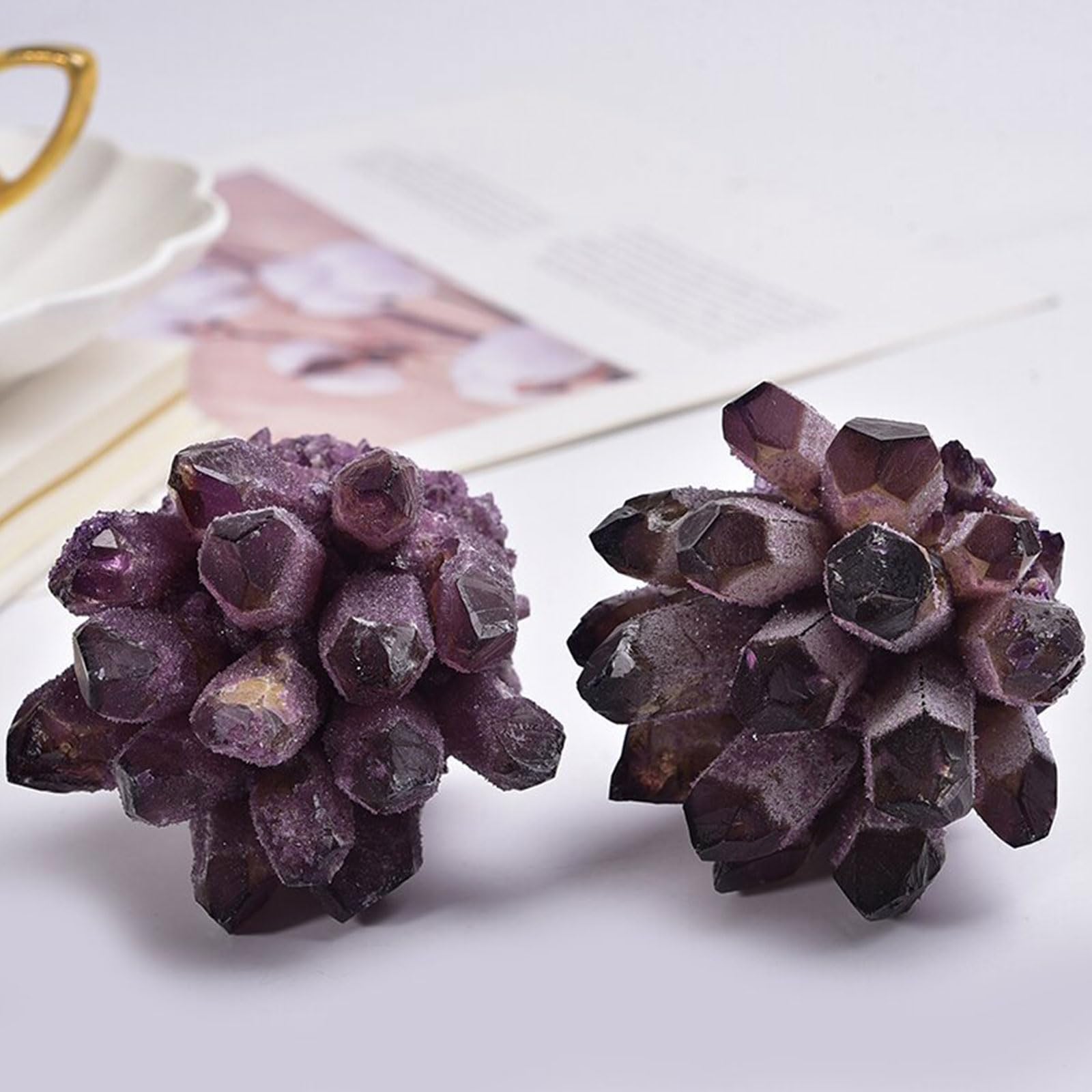 Cluster di Ametista Naturale Geode di Cristalli Viola dall'Uruguay Esemplare di Pietra preziosa Grezza per bilanciamento dei Chakra, Stregoneria e Decorazione,200~300g