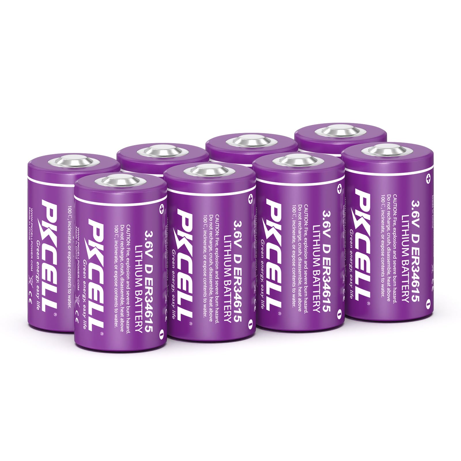 Amazon.com: PKCELL 8 Pack ER34615 Battery 19000mAh ER34615 D Cell