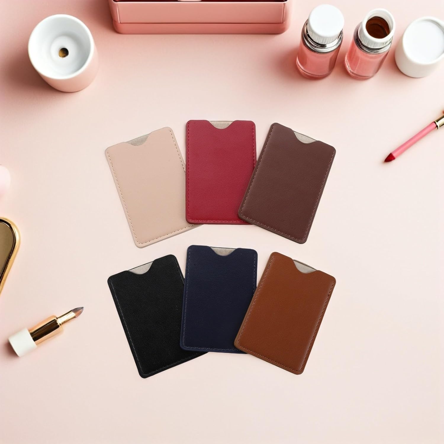 Alipis 6pcs Credit Card Protector Sleeves PU Rfid Blocking for Men Slim