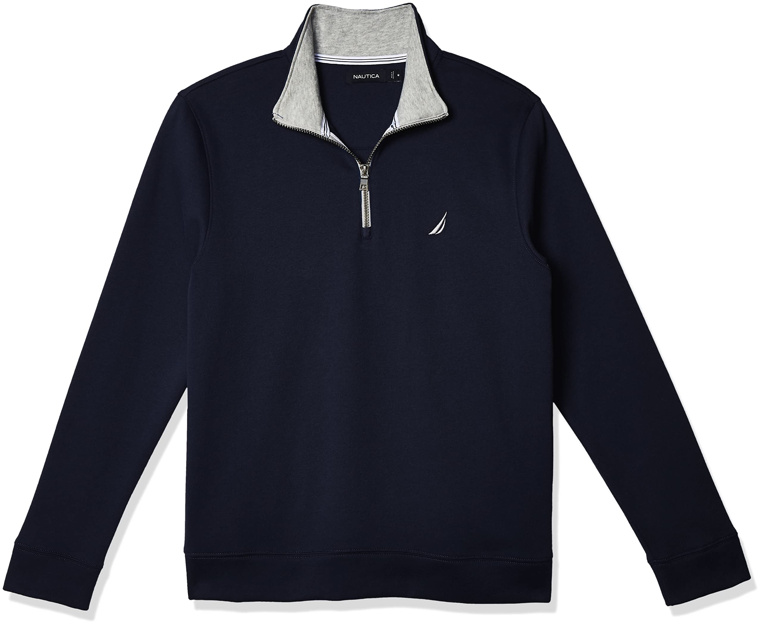 Nautica Men's Solid 1/4 Zip Fleece Sweatshirt, Navy, XL