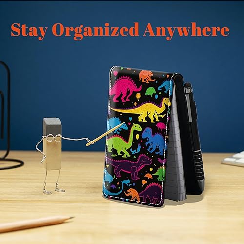 Miniatura 105 de Juego de 4 soportes para bloc de notas de tamaño de bolsillo, de piel sintética, mini bloc de notas con 2 bloc de notas pequeños y lápiz capacitivo