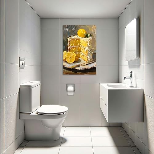 Miniatura 7 de Pastel de limón fruta amarilla retro casa de campo decoración de alimentos acuarela limón fruta abstracta estilo preppy adecuado para el hogar,