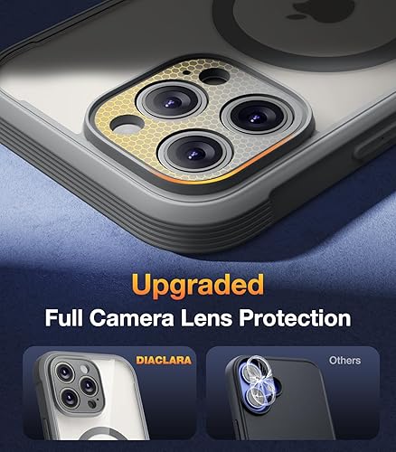 Miniatura 69 de Diaclara - Funda diseñada para iPhone 14 Pro Max, resistente, de cuerpo completo, con protector de pantalla sensible al tacto y antiarañazos + Blanco