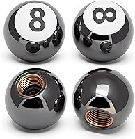Vista 27 de 4 tapas de vástago de válvula de neumático estilo piscina 8 bolas, cubiertas universales de núcleo de cobre a prueba de polvo para automóviles, SUV