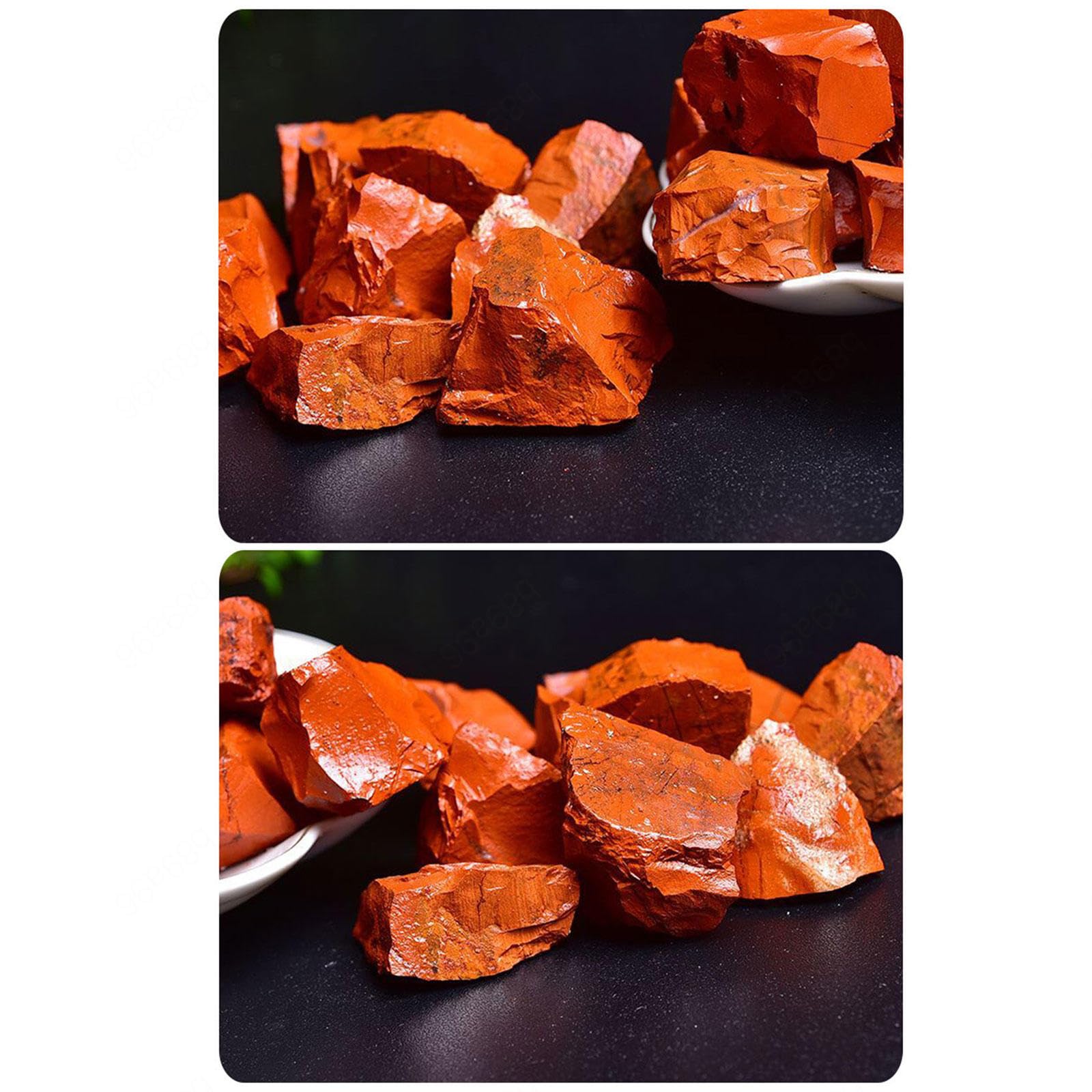 Cristalli Grezzi di Diaspro Rosso e Pietre Curative - Rocce Naturali per Burattatura e Pietre Grezze e Cristalli Fai da Te - 2,2 Libbre (Circa 1000 Grammi),2-3cm
