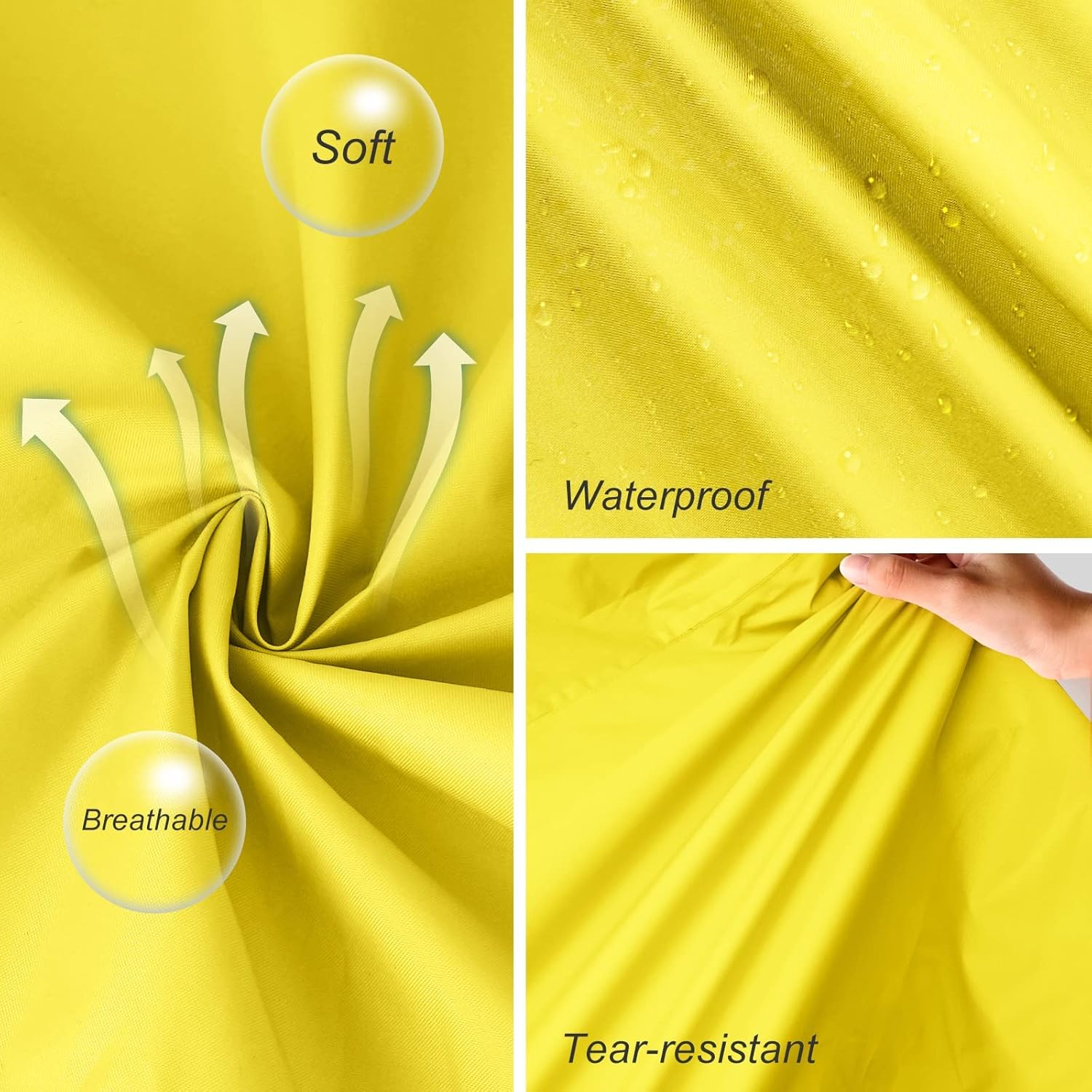 LAMA Womens Long Raincoats Rain Jacket Waterproof Packable Hooded Windbreaker Lightweight Adjustable Waist for Outdoor - Image 5