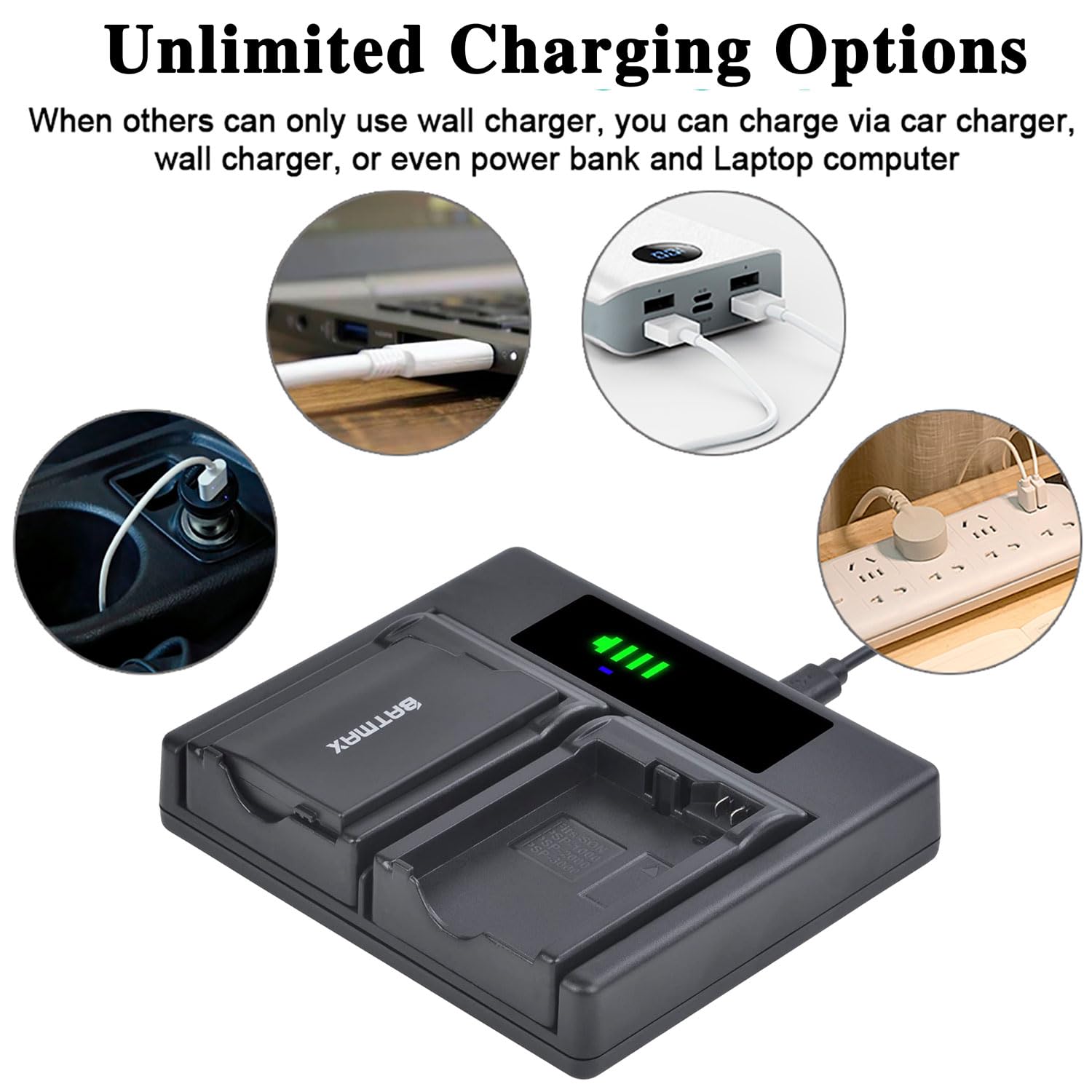 Amazon.com: Batmax 2Pcs 2400mAh PSP-2000 Battery + LED Dual USB