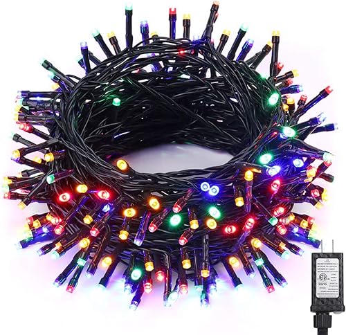 Brizled - Extensión de luces LED impermeables para decoración de navidad, habitación, jardín en exteriores e interiores, 78.74 pies y 240 luces, 8