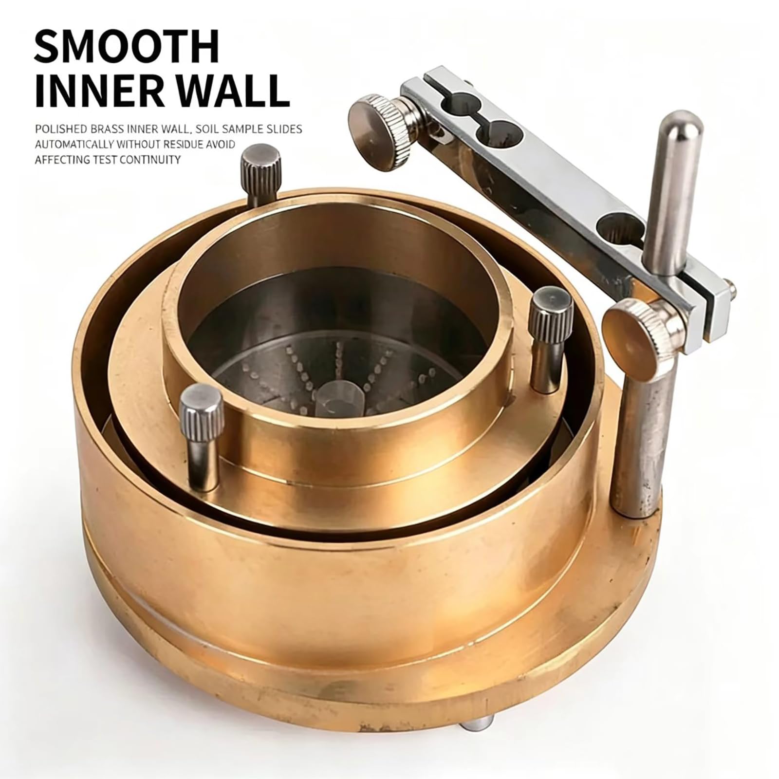 Tester di velocità di gonfiore del suolo, kit di test di umidità con indicatore a quadrante, anello di taglio da 61,8 mm per analisi geotecnica del contenuto di umidità