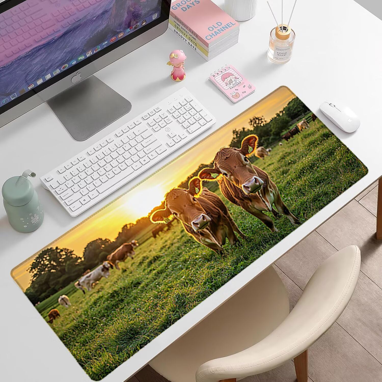 Podkładka pod mysz do gier XXL - 1400x600x3mm - zwierzęta duża antypoślizgowa podkładka na klawiaturę biurową z przeszytymi krawędziami, krajobrazowa duża podkładka pod mysz do gier do biura i domu