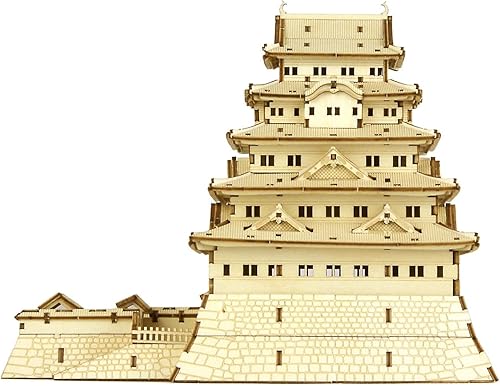 Vista 8 de Rompecabezas 3D de arquitectura de madera del castillo de Edo - Divertidos kits de manualidades de madera - Regalo ideal para cumpleaños y recuerdos