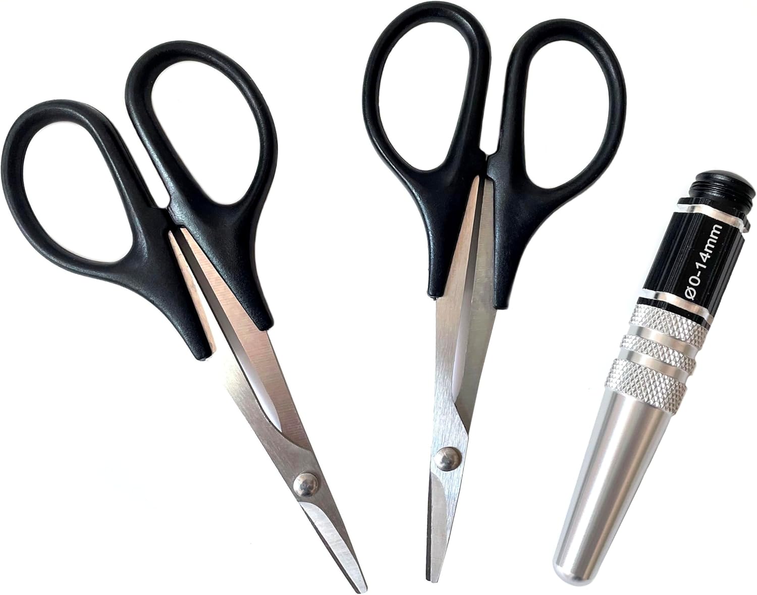 0-14mm RC Body Reamer Hole Pucher Curved&Straight Scissors RC Tools for RC Car Truck Bodyshell Hobby Repair