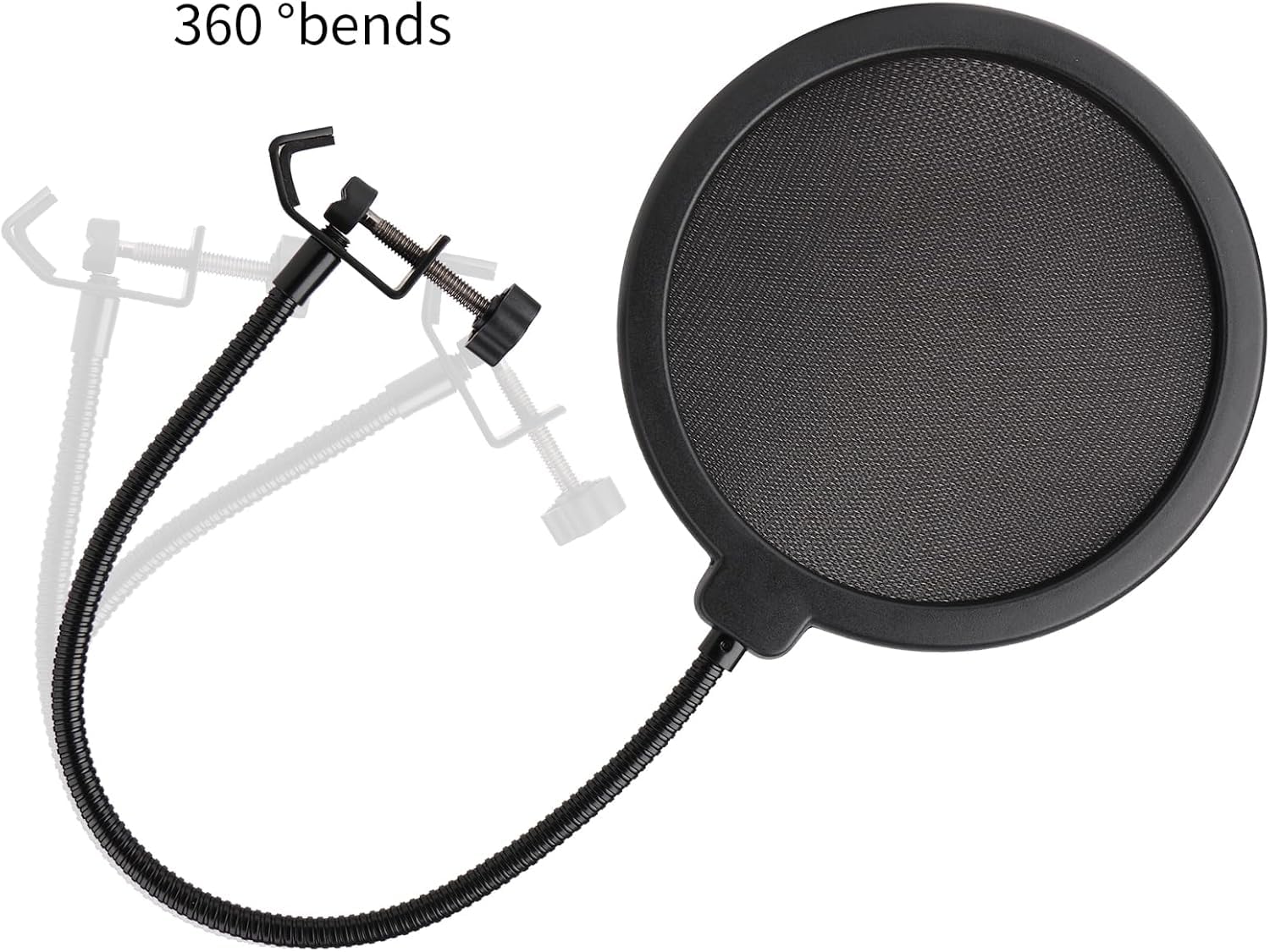 Professional Microphone Pop Filter Shield,Mic Wind Mask Shield Screen with Blue Yeti and Any Other Microphone - Image 3