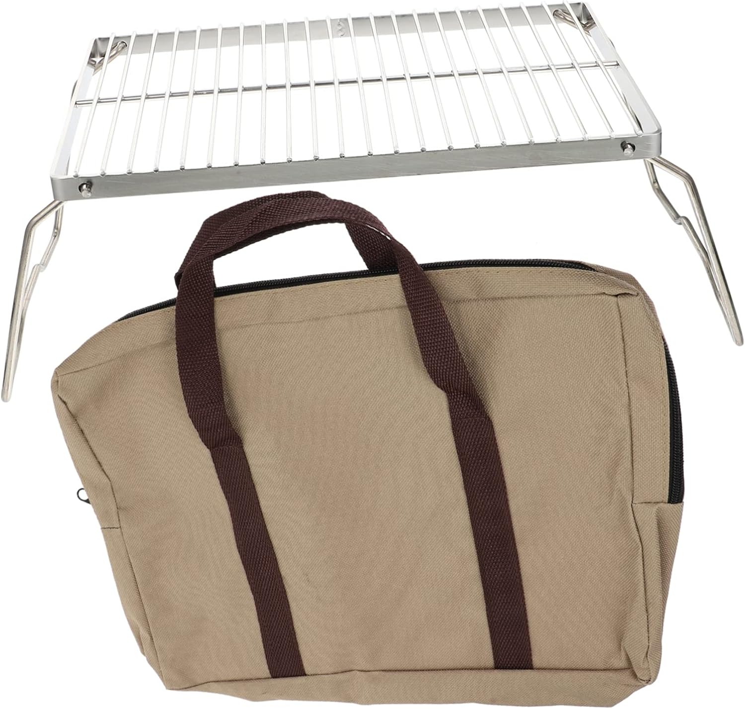 TOYANDONA Stainless Grill Folding Bbq Rack Portable Barbecue Grill Bbq for Camping Outdoor Use