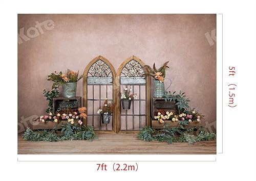 Miniatura 2 de Kate 7x5ft2.2x1.5m tema primaveral telón de fondo estilo boda interior madera fondos fotografía tiro estudio apoyos