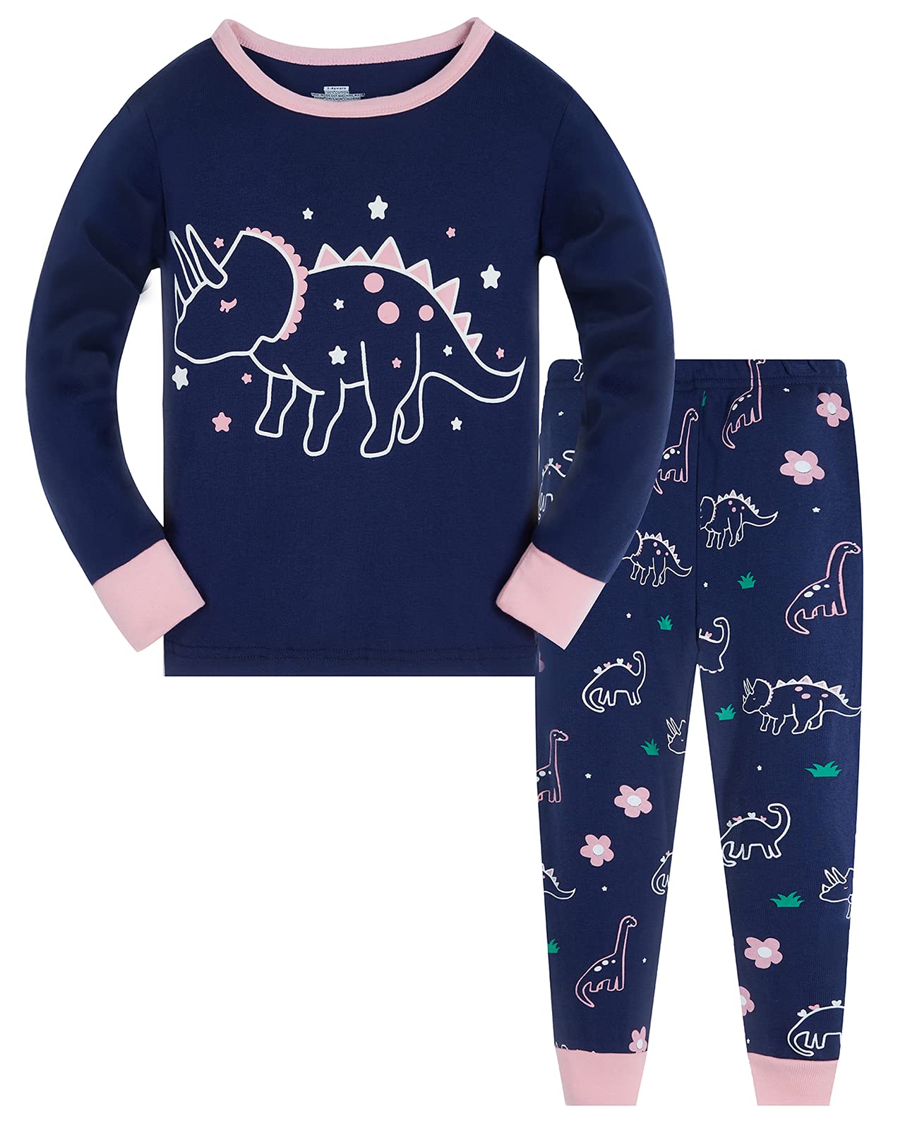 Girls Christmas Pyjamas Set Toddler Clothes Sleepwear Animal Printed Nightwear Winter Long Sleeve PJs 2 Piece Outfit Xmas Gift for Kids — view 19