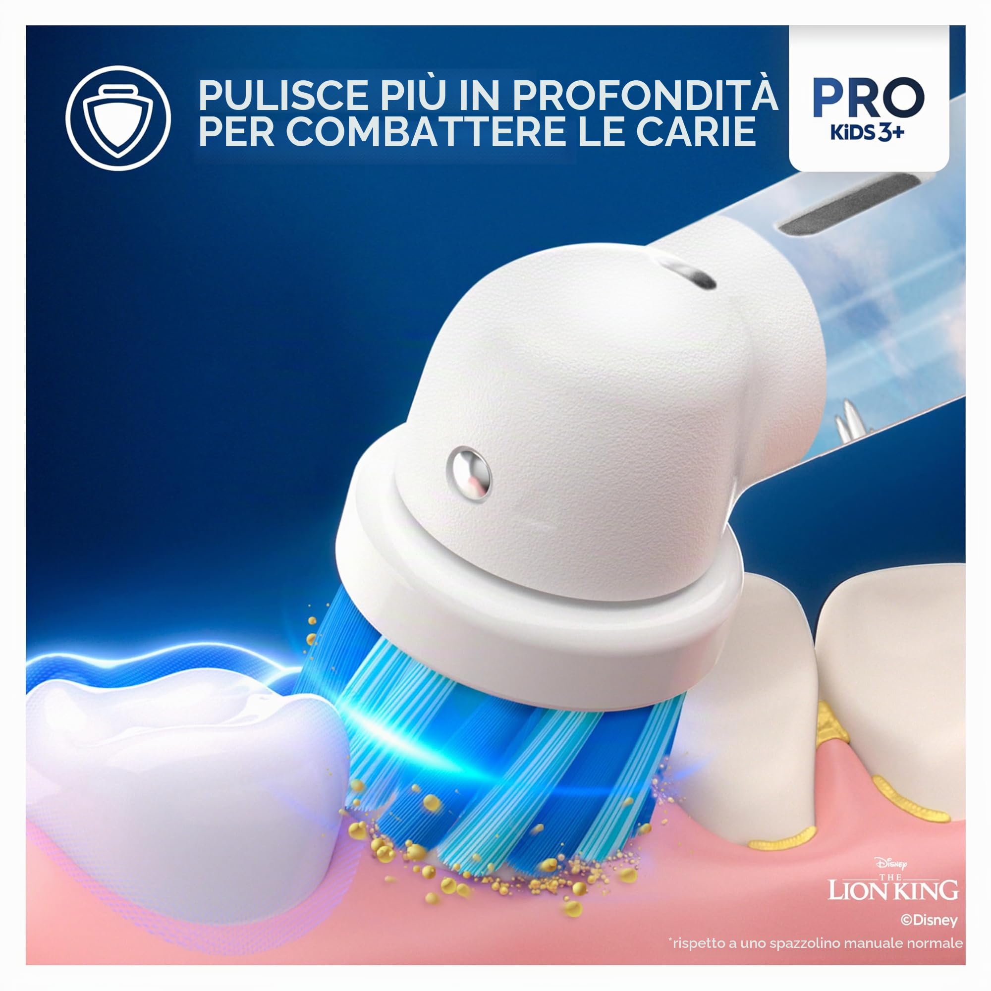 Oral-B Testine di Ricambio Kids 3+, Bianche, 8 Ricambi - 8 Testine di Ricambio per Spazzolino Elettrico Pro Kids 3+, Disney Re Leone, con Setole Morbide, per i Bambini dai 3 Anni in su
