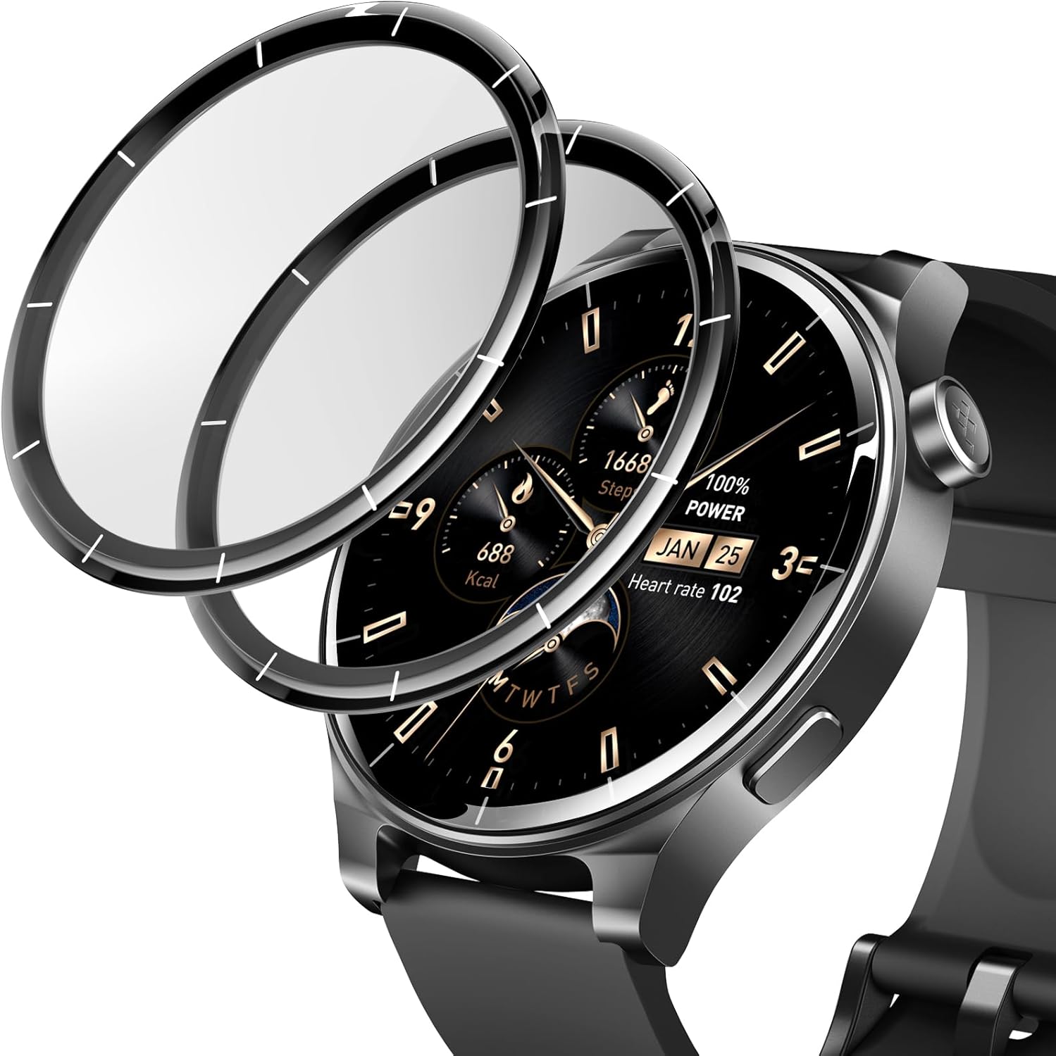 TOZO S5 Smart Watch Screen Protector, Full Coverage Clear