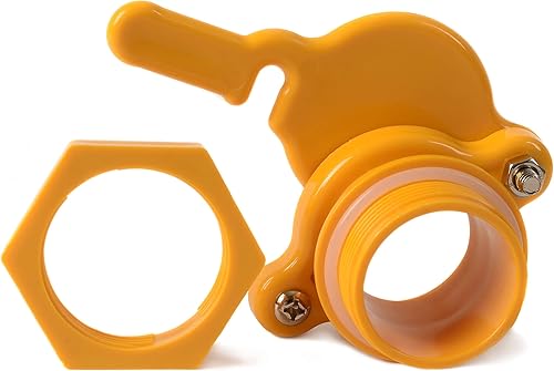 Miniatura 5 de BeeCastle Paquete de 2 puertas de miel duraderas para extractor, grifo extractor de miel, equipo de apicultura (color amarillo claro)