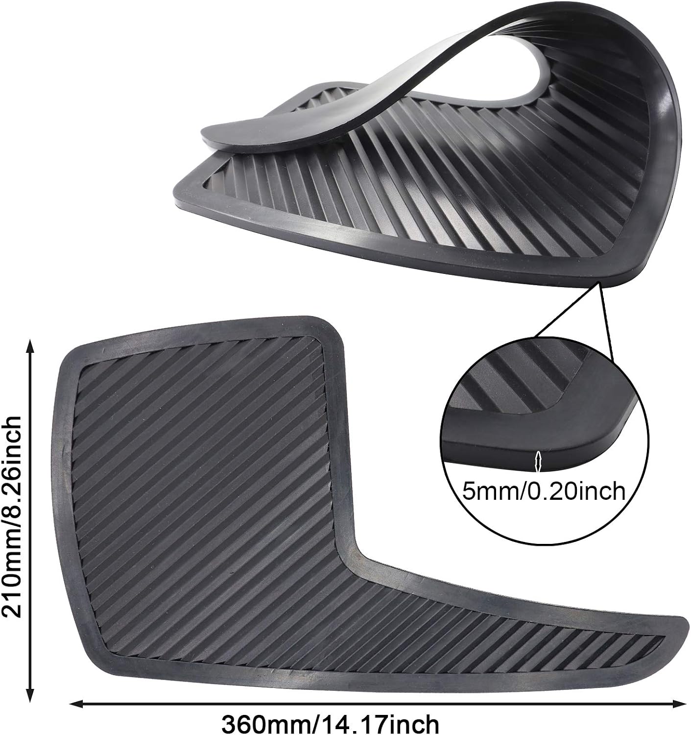 Car Mud Flaps, AUTOXBERT 4Pcs Universal Rubber Mudflaps Splash Guards Automotive Dirty Fender Flexible Mudguards Front Rear Sets for Car Pickup SUV Van Truck, 21x36cm