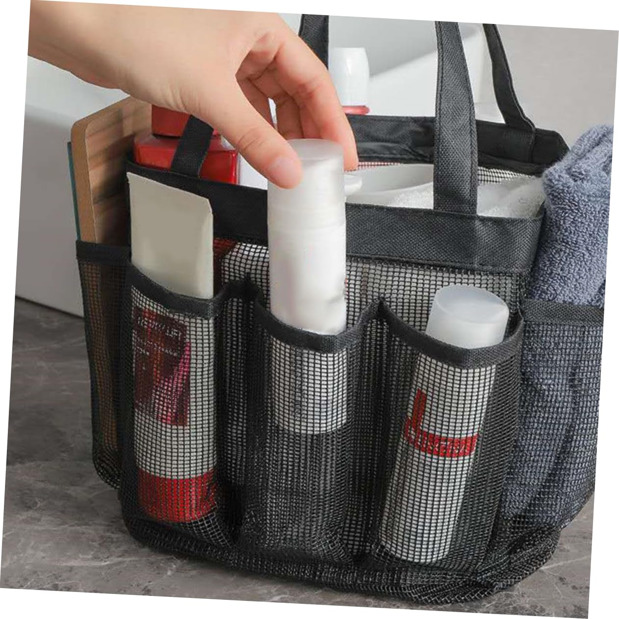 Healvian 5 Piezas Bolsa de Viaje con Diseño de Malla Neceser Portátil Multifunción para Cosméticos y Artículos de Tocador Práctica Bolsa de Aseo para Exteriores y