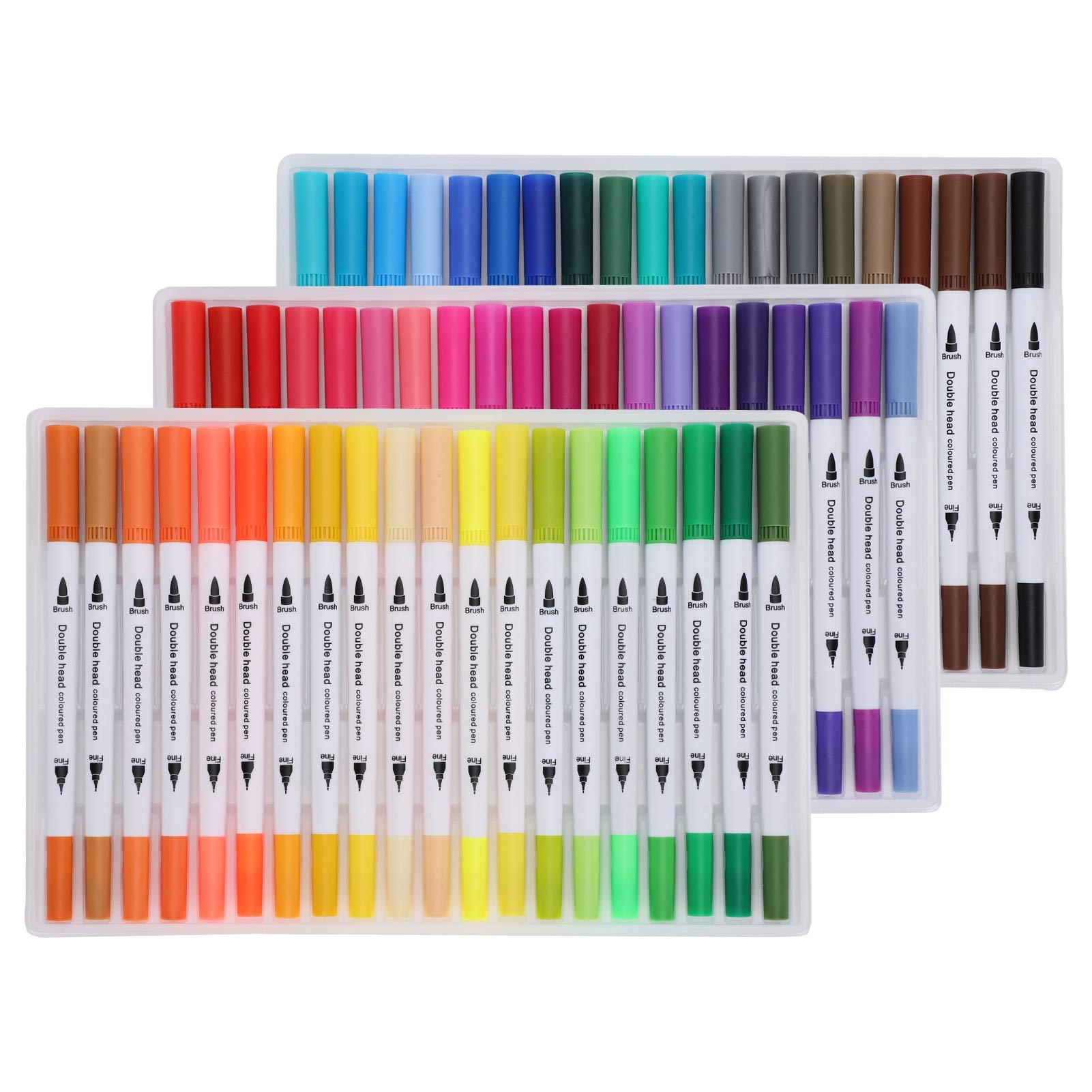 Markery akwarelowe w różnych kolorach Miękka końcówka FineLiner Podwójny pędzel Art Supplies (STBG-60色)