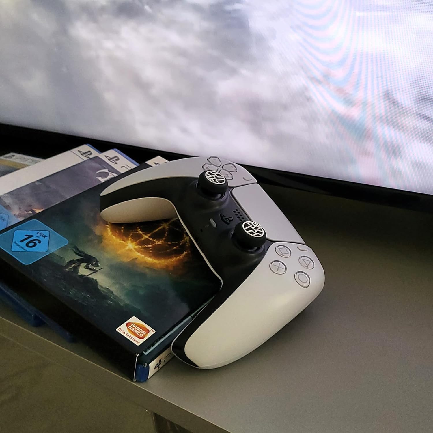 PSS PS5 Controller Thumb Grip Cap Non-Slip Rocker Cap Joystick Button Protective Thumb Grips Compatible for PS5 PS4 Xbox Series X Switch Pro Controller Accessories - 4 PC