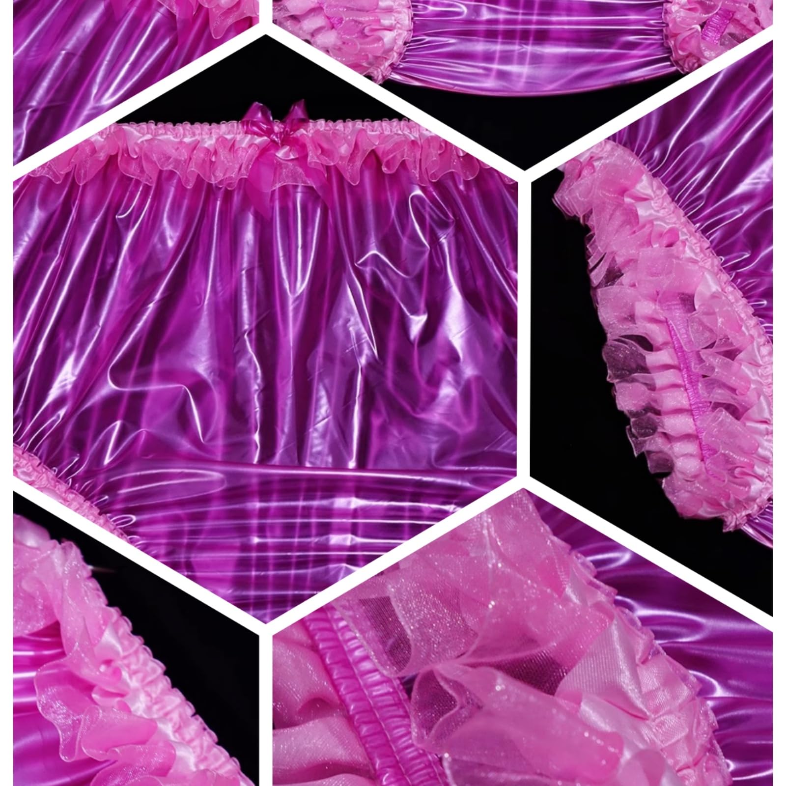 Inkontinenzunterwäsche, Windelüberhosen Für Erwachsene Mit Spitzenbesatz, Geräuschlos, Wasserdicht, Fleckenabweisend, Für Kostümpartys Und VerabredungenPink,2XL