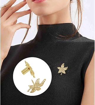EuTengHao 30 Pieces Pin Locks Pin Backs Locking Pin Backs Pin Keepers Locking Clasp, Locking Pin Backs Keepers(9mmx5.5mm,Gold)