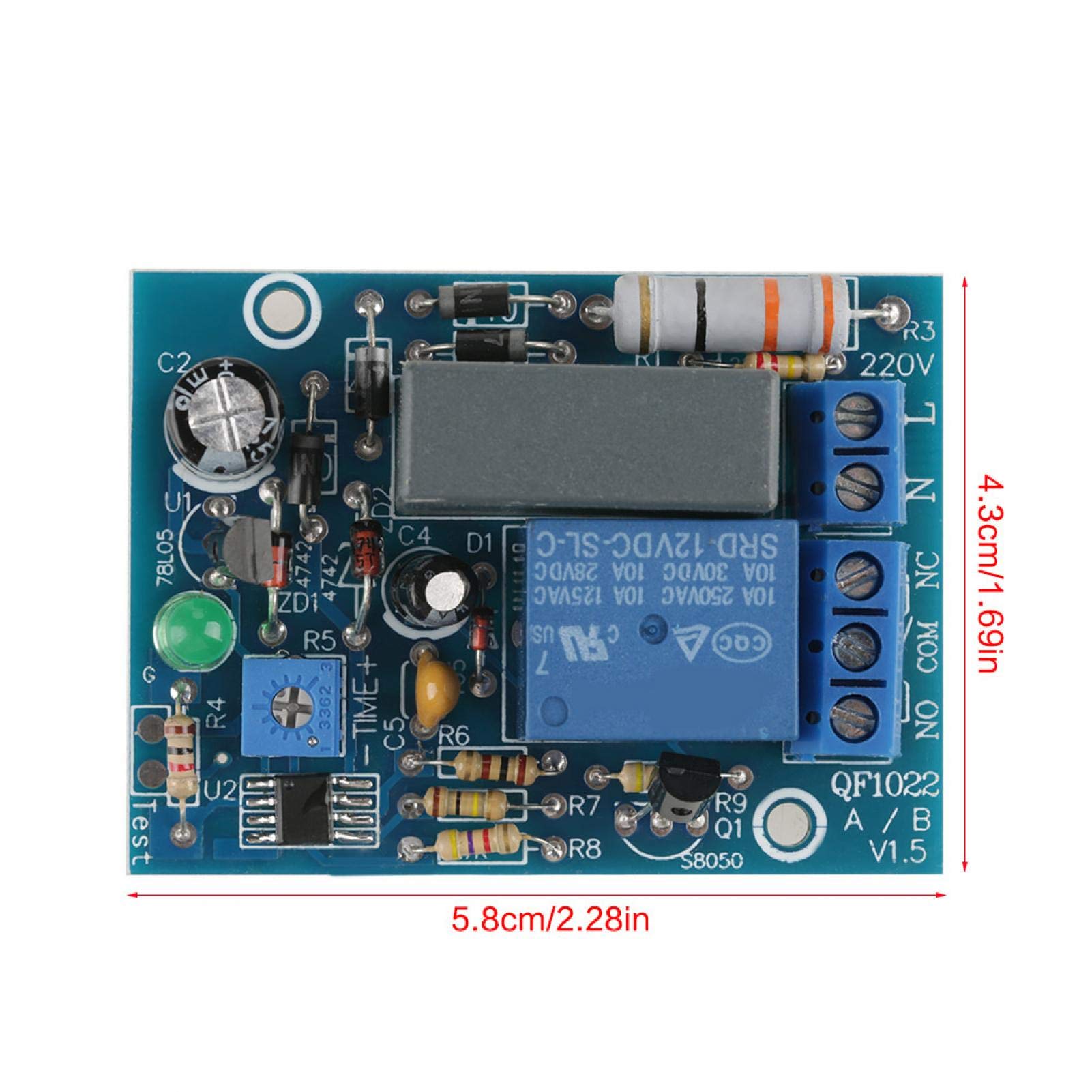 ES]AC 220V Adjustable Timer Delay Switch Turn On/Off Time Relay Module