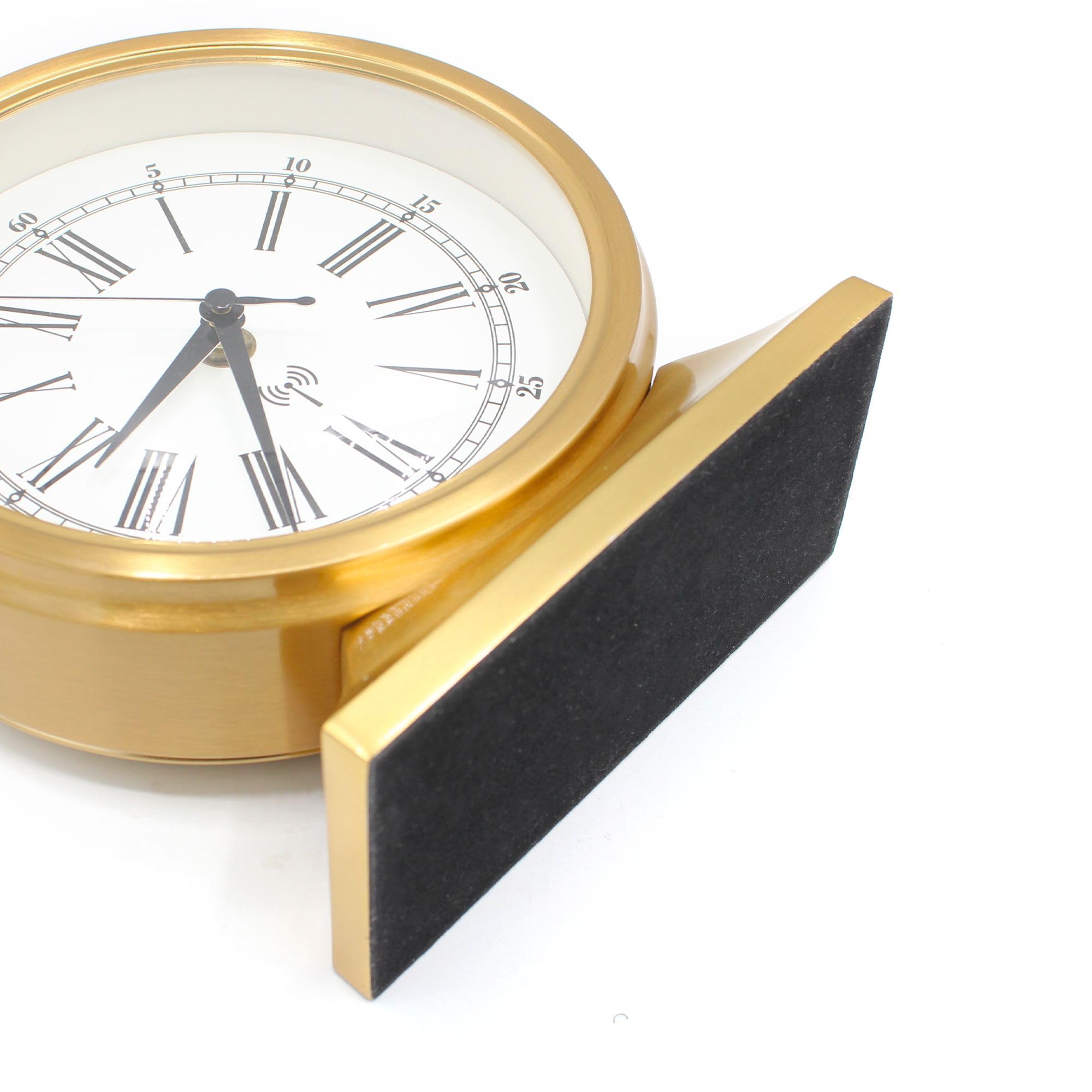 Fishtec - Horloge Gousset à Poser - Radio-pilotée, Mouvement Silencieux, Cadran 19 cm Chiffres Romains, Vitre en Verre, Design rétro élégant - Précision Automatique et décoration intérieure