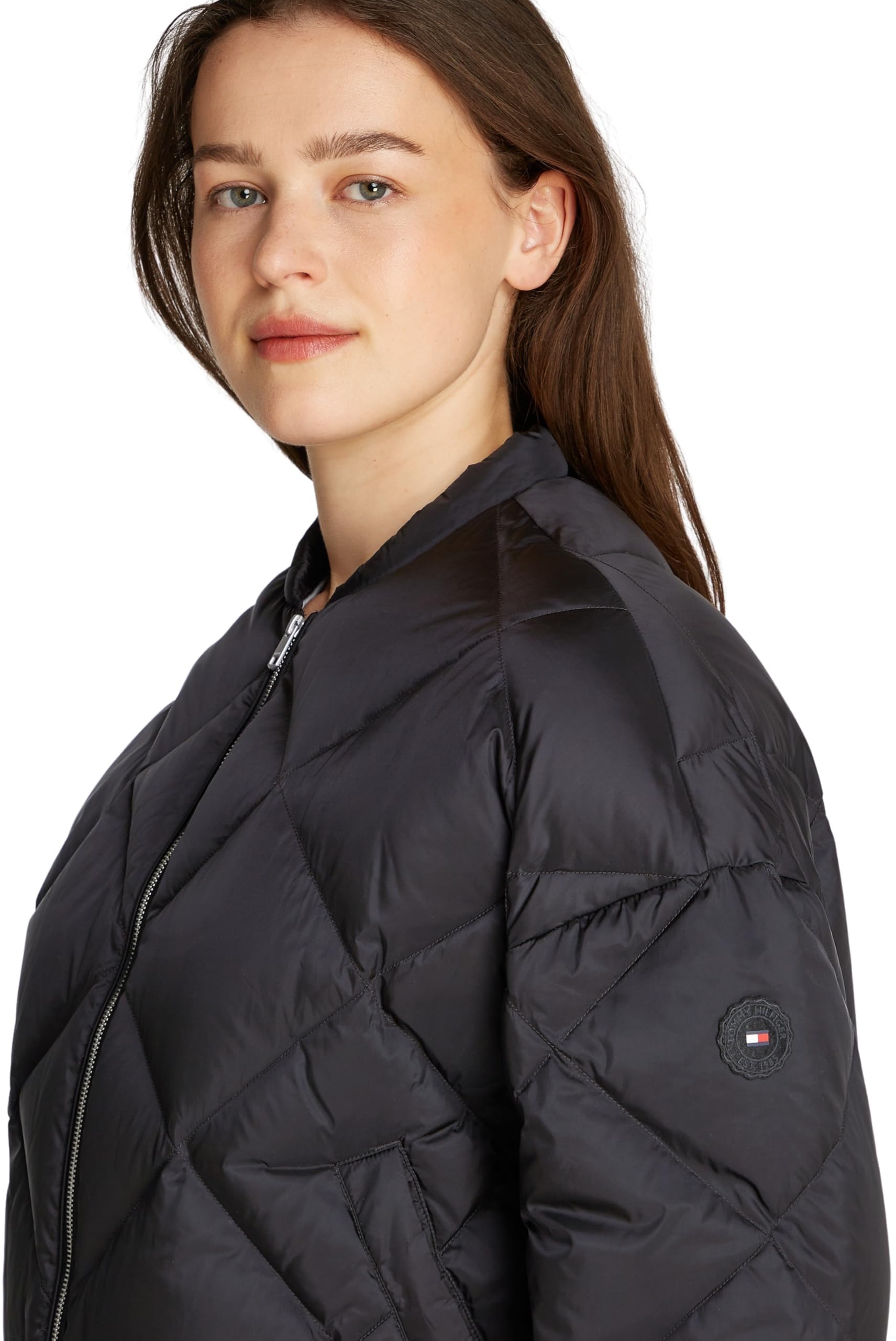 Tommy Hilfiger Chaqueta Bomber Mujer Casual Quilted Down acolchada