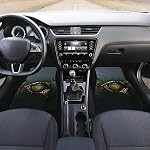 4 Piece Set Purple Skull Car Floor Mat Universal Fit Heavy Duty All Weather with Rubber Backing