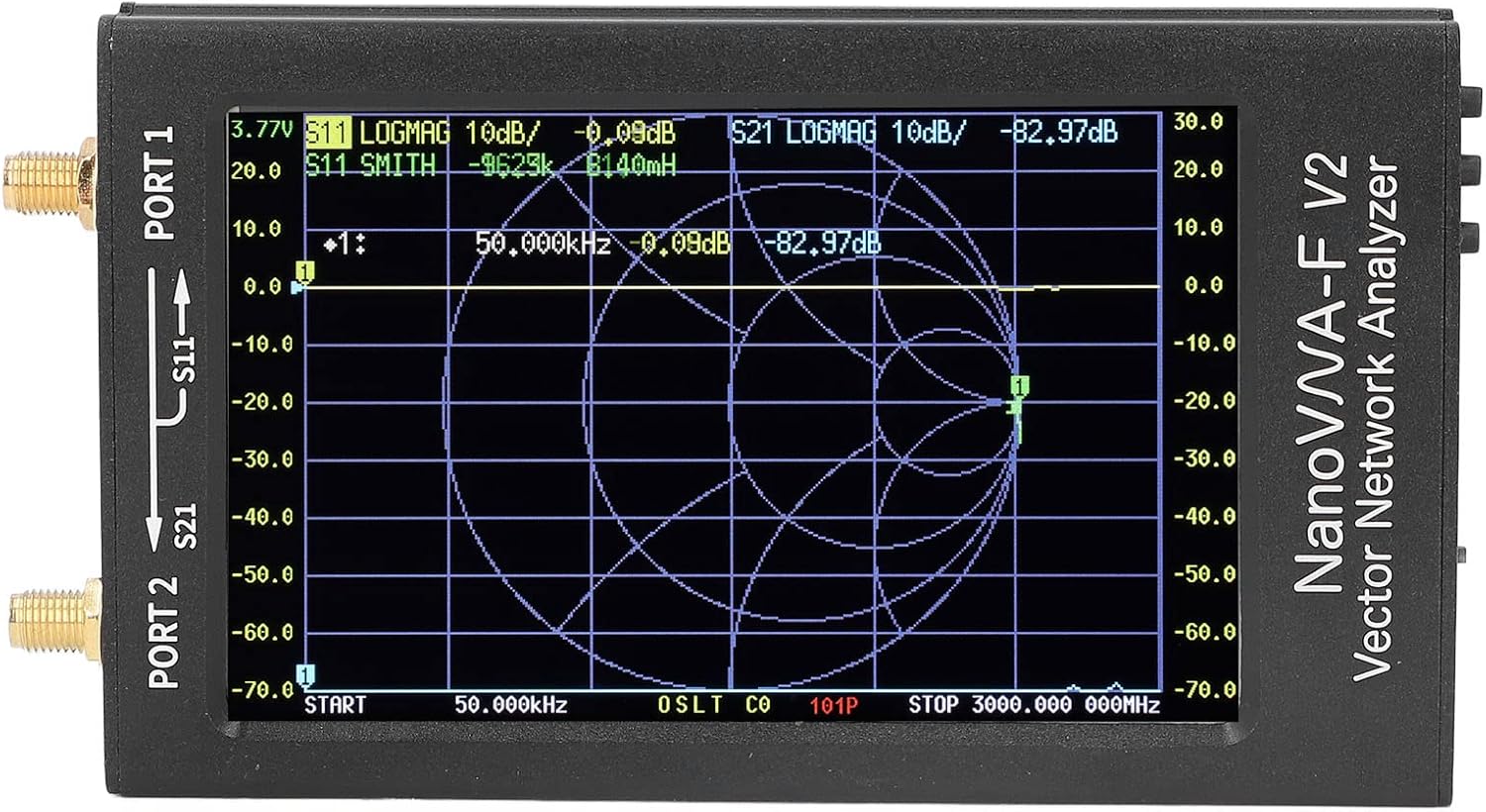 AURSINC 7in NanoVNA SV4401A Vektor-Netzwerk-Analysator 50KHz-4,4GHz HF VHF UHF