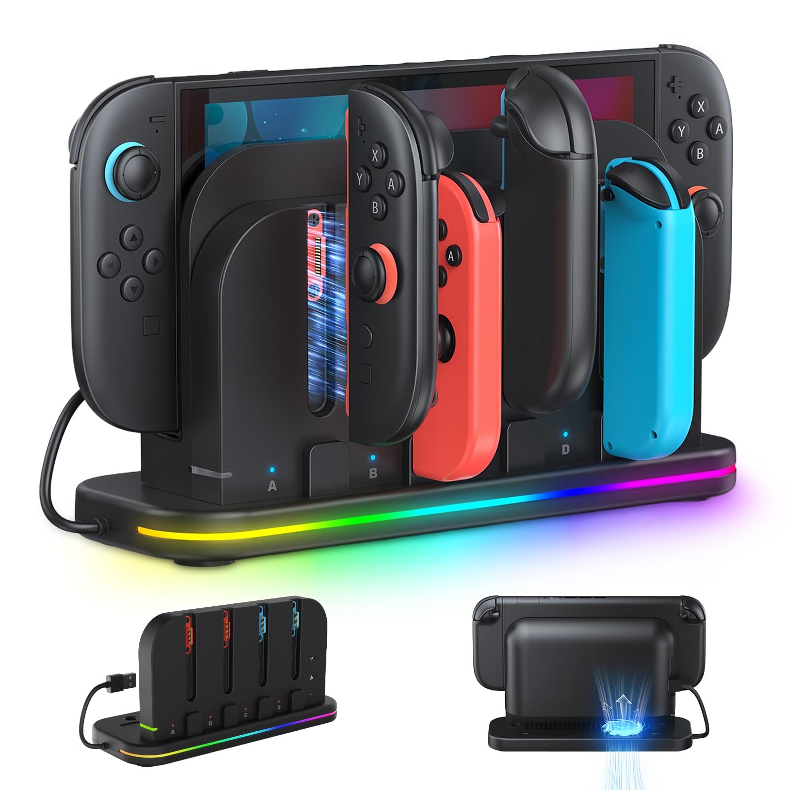 Nintendo Switch 二台セット　ジョイコン8台セット Amazon.co.jp: Switch 2用ジョイコン2 充電スタンド【新登場-Nintendo