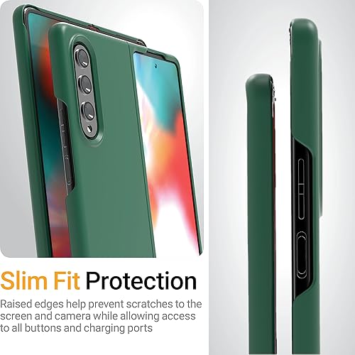 Miniatura 9 de JUST4YOU Funda rígida ajustada diseñada para Samsung Galaxy Z Fold 3 5G 2021 (rosa) CS_HD_GZFD3_PK