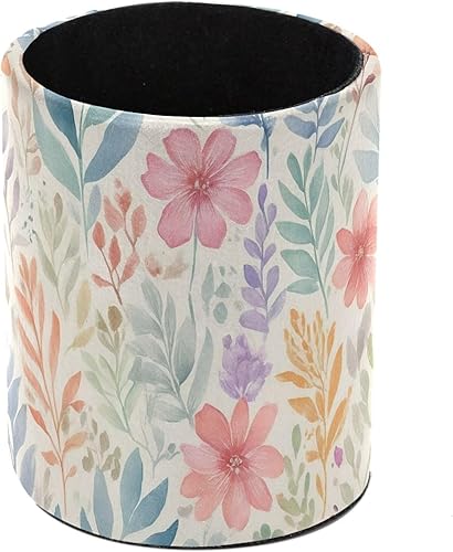 Vista 22 de Organizador de bolígrafos de escritorio de copos de nieve blancos y rojos, soporte para brochas de maquillaje, soporte para lápices para escritorio